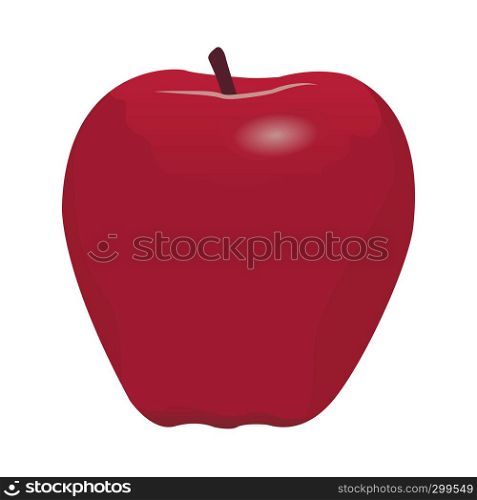 A red apple vector illustration on a white background isolated