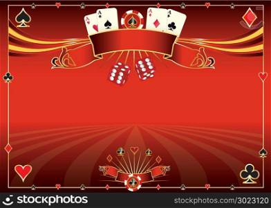 A red casino horizontal background for your pad or your screen