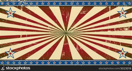 A retro patriotic banner with a grunge texture for an invitation card&rsquo;s background.