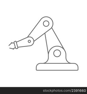 A robotic arm. Vector icon for mobile applications and web design. Flat linear style.