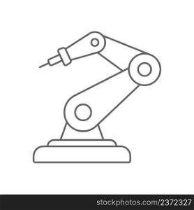A robotic machine. Vector icon for mobile applications and web design. Flat linear style.