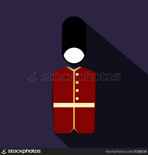 A Royal Guard icon in flat style on a violet background. A Royal Guard icon, flat style