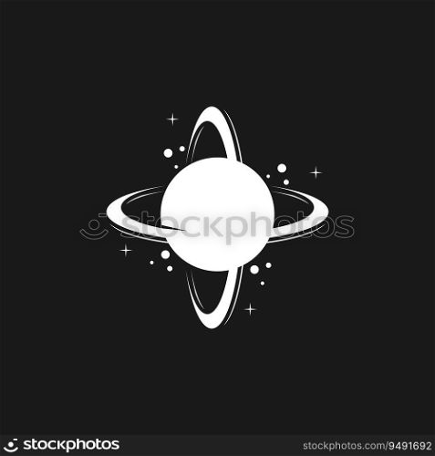 A Saturn Planet Symbol Vector Illustration