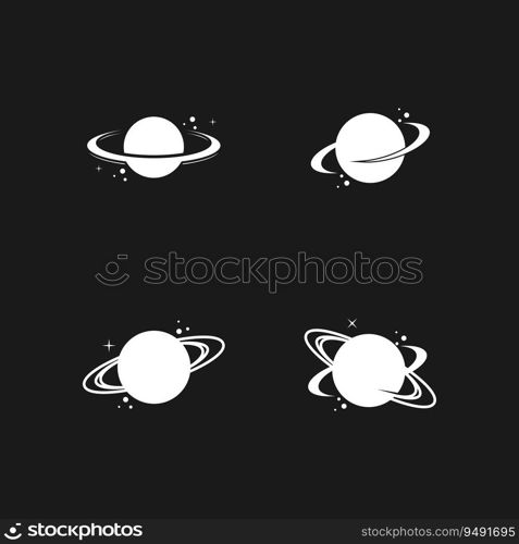 A Saturn Planet Symbol Vector Illustration