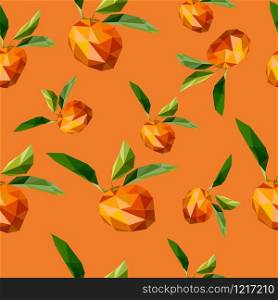 A seamless lemon and orange pattern on white background.. orange with green foliage colour background seamless pattern