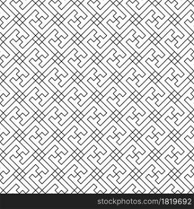 A seamless pattern based on elements of the traditional Japanese craft. Average thickness lines of black color.. A seamless pattern based on elements of the traditional Japanese craft.