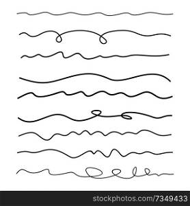 A set of abstract lines. Vector illustration