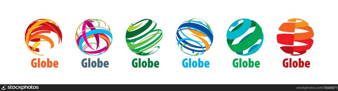 A set of abstract vector logos of the global network.. A set of abstract vector logos of the global network