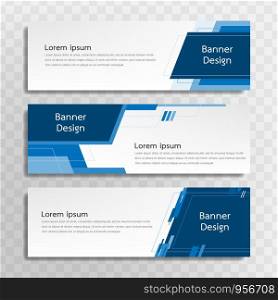 A set of blue banner templates designed for the web and various headlines are available in three different designs.