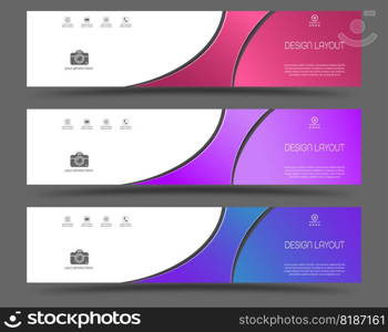 A set of colored backgrounds for websites, web design, social networks and creative ideas