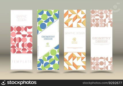 A set of cover, booklet or brochure design templates. The idea of an individual geometric style of interior decoration and creative design. A variant of the corporate corporate identity 