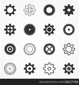 A set of gears. Vector illustration