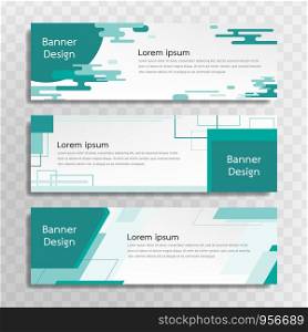 A set of green banner templates designed for the web and various headlines are available in three different designs.