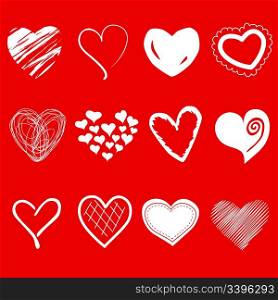 A set of heart shapes