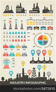 A set of infographics on the subject industry. Vector illustration