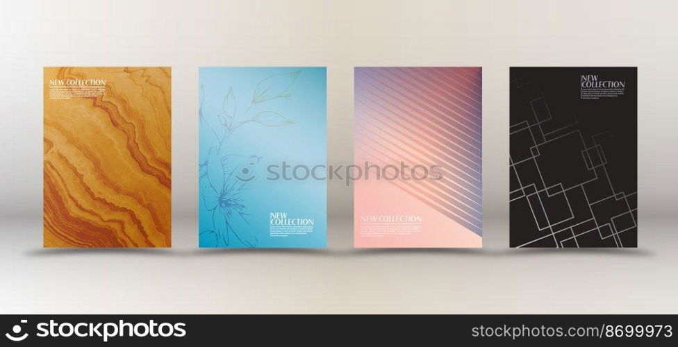 A set of modern unusual designs for covers, banners, posters and creative ideas. Vector layout template for elite and premium design