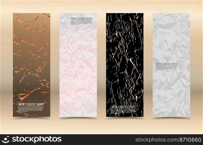 A set of modern unusual designs for covers, banners, posters and creative ideas. Vector layout template for elite and premium design. Collection for design and creative ideas