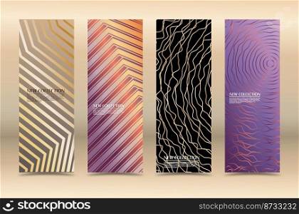 A set of modern unusual designs for covers, banners, posters and creative ideas. Vector layout template for elite and premium design. Collection for design and creative ideas