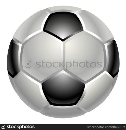 A shiny glossy football or soccer ball icon