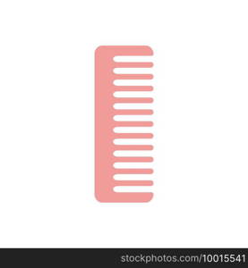 A simple comb. Tools for a hairdressing salon and barbershop, hair care, hair accessories. Vector flat illustration isolated on white background.