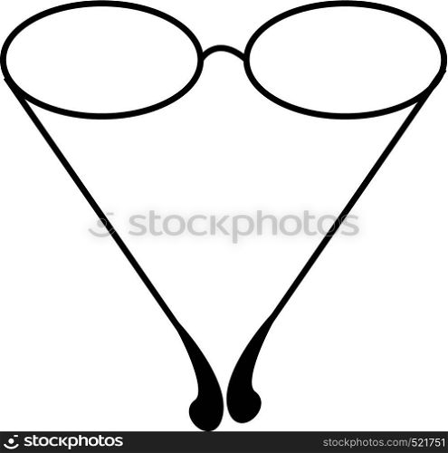 A sketch of spectacles vector color drawing or illustration