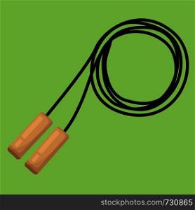 A Skipping rope with handles for jumping and exercise vector color drawing or illustration.