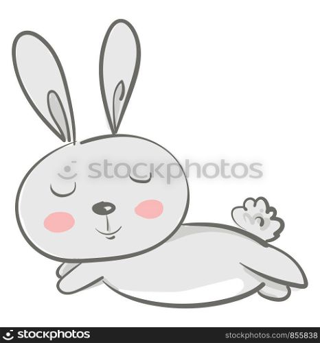 A sleeping hare vector or color illustration