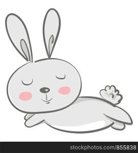 A sleeping hare vector or color illustration