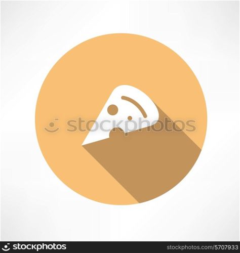 a slice of pizza Flat modern style vector illustration