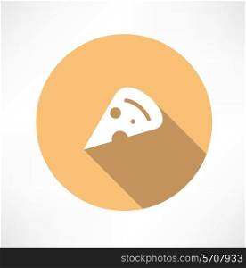 a slice of pizza Flat modern style vector illustration