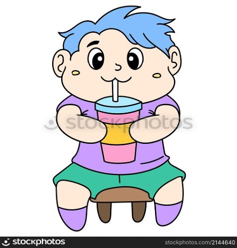 a small child is sitting cute drinking water from a glass