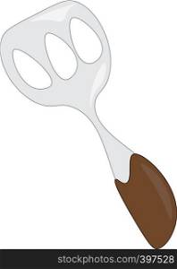 A spatula brown handle vector color drawing or illustration