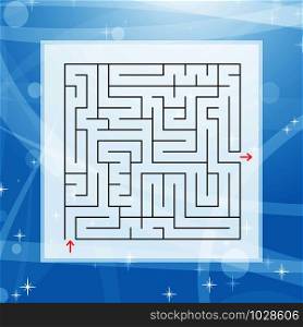 A square labyrinth. An interesting and useful game for children and adults. Simple flat vector illustration on a colorful abstract background. A square labyrinth. An interesting and useful game for children and adults. Simple flat vector illustration on a colorful abstract background.