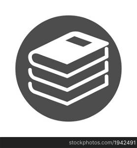 A stack of books. Vector book icon. Flat style.