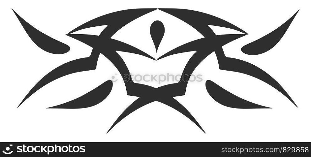 A tattoo design with black ink vector or color illustration