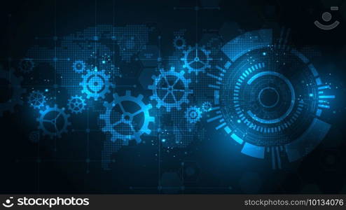 A technology interface with mechanical concepts.