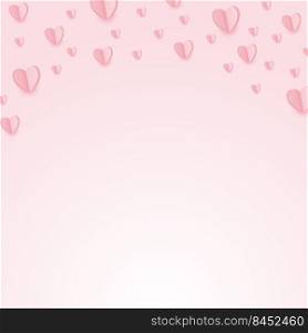 A template for a postcard, poster or banner with lots of hearts. A symbol of love for congratulations and creative ideas