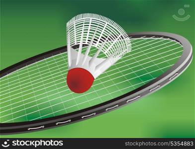 A tennis racket and new tennis ball. A tennis racket