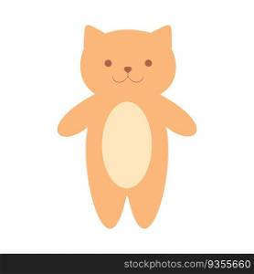 A toy cat isolated on white background. Vector illustration