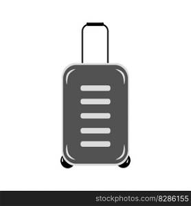 A travel suitcase in grayscale. International customs day. Happy World tourism day. Suitcase day. Sticker. Icon. Isolate. Design for poster, banner, brochure or greeting card, price tag or label. EPS