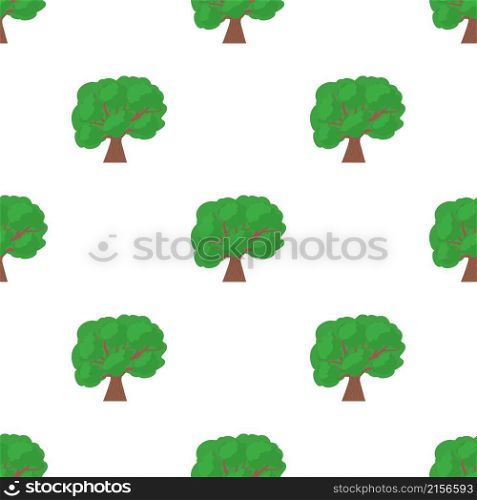 A tree with a spreading green crown pattern seamless background texture repeat wallpaper geometric vector. A tree with a spreading green crown pattern seamless vector