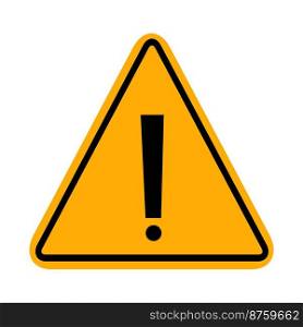 A triangular warning symbol with an exclamation mark. Vector illustration.. A triangular warning symbol with an exclamation mark. Vector illustration