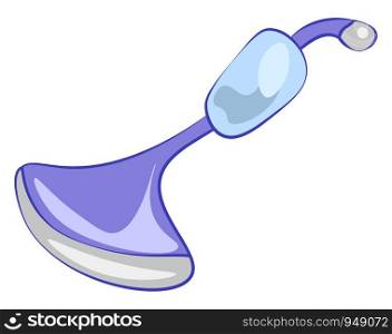A vacuum cleaner in purple color, vector, color drawing or illustration.