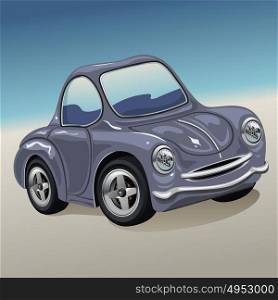 A vector illustration of a Cartoon Car
