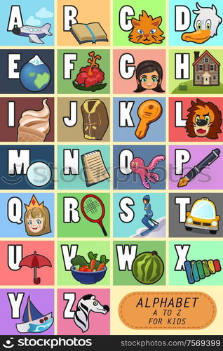 A vector illustration of alphabet poster design — Stockphotos.com