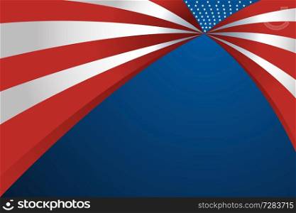 A vector illustration of American flag background design