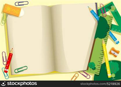 A vector illustration of back to school background
