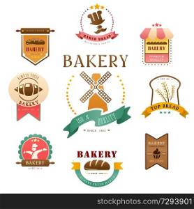 A vector illustration of bakery label design