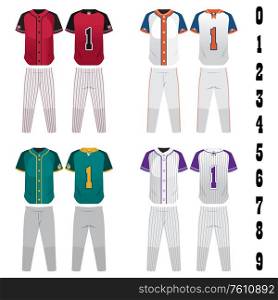 A vector illustration of baseball jersey design
