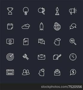 A vector illustration of business icon sets